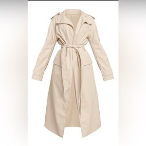 Cream Belted Trench Coat